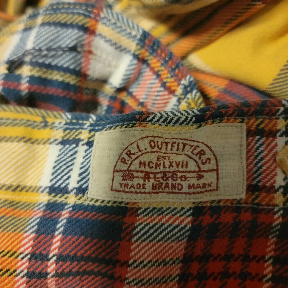 VTG Men's Polo Ralph Lauren P.R.L.‎ Outfitter Shirt Plaid Thick Flannel Size Med